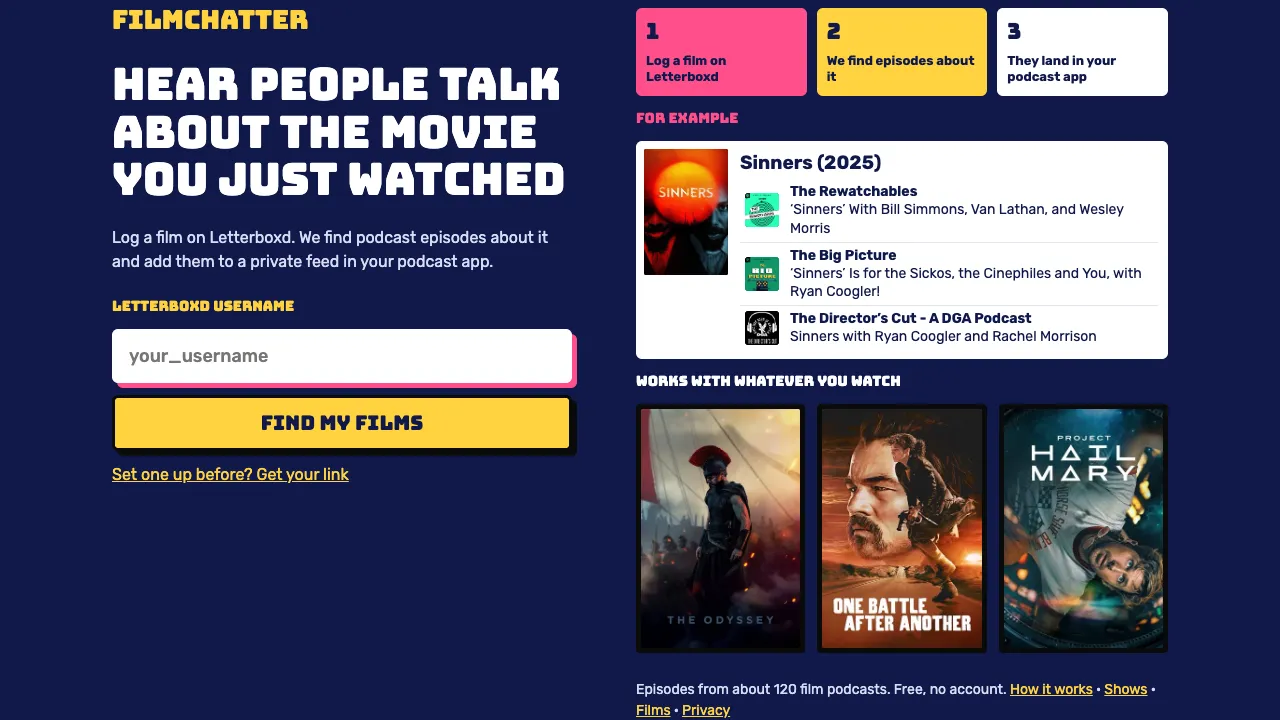 Filmchatter's home page