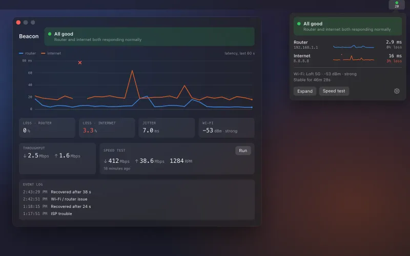 Beacon screenshot