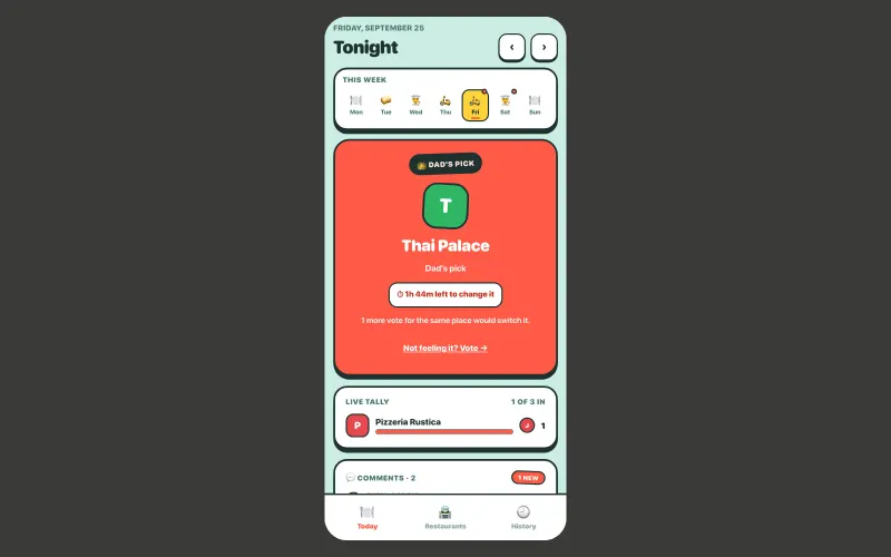 Dinnerbell screenshot